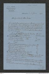 Nachlass Franz Steindachner, Brief von G.A. Frank an Franz Steindachner (30.01.1878), Inv.Nr. 138.01, Seite 1